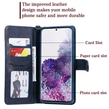 Pentru Samsung Galaxy S20 Ultra Plus S10 S10E 5G S9 S8 Plus Magnetic Detașabil Sloturi pentru Carduri de Portofel din Piele Multifuncțional Capacul Telefonului
