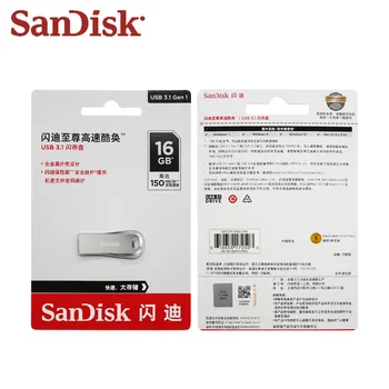 USB 3.1 Sandisk CZ74 USB Flash Drive 16GB 32GB de Mare Viteză 150mb/s 128GB Metal Pen Drive 64GB Mini U Disk, Stick de Memorie USB