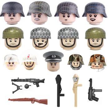 WW2 Germania Soldații Armatei Cifre Blocuri Soldații Armatei Cifre Casca Arme Accesorii Cărămizi de Jucărie Pentru Copii Cadouri