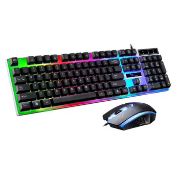 Ergonomic Gaming Keyboard & Mouse-ul 3D Kit Anti-alunecare Rainbow LED Set Echipament Pentru PS4 Xbox One