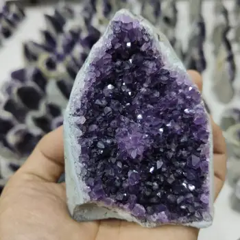Mare Ametist Grup Geode Cristal De Cuarț Tăiate De Bază Ametist Specimen Uruguay