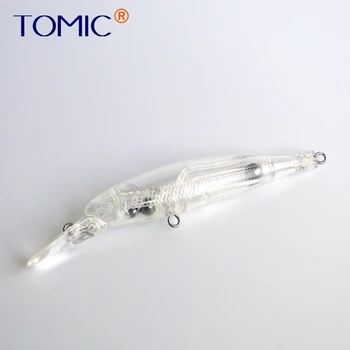 Tomic 10pieces 65mm Plastic Nevopsit Momeală de Pescuit de Înaltă Calitate DIY MinnowsBlank Corpul Greu Momeli Scufundarea Lentă JerkbaitS