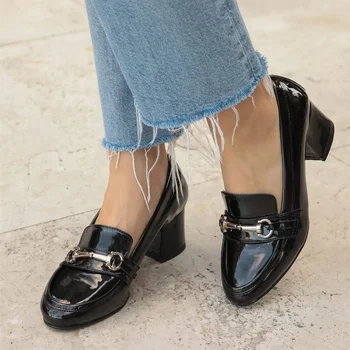 Mio Gusto Marca Jamie Negru, Cafeniu, visiniu Culori de Înaltă Calitate 5 cm Toc-înălțimea Casual Femei modelului Confort pantofi , Pantofi pentru femei 2020 , pantofi de designer , doamnelor pantofi plat