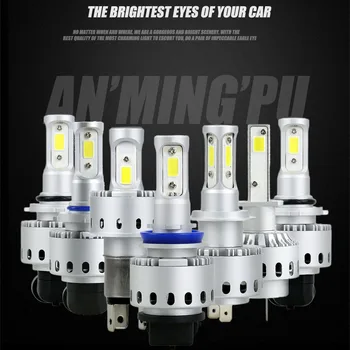 ANMINGPU Mașină de Lumina H4 H7 LED H8/H11 HB3/9005 HB4/9006 LED Lampa H1 9012 H13 90W 12000lm Auto Bec Far 6500K Becurile Farurilor