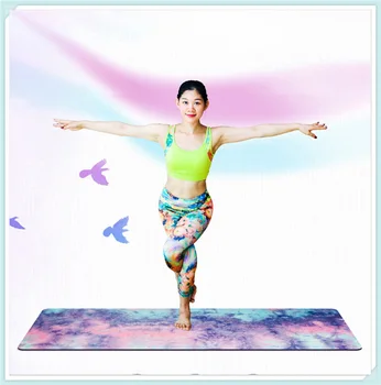 TPE Exercițiu Yoga Mat de Fitness, Masaj Mat Îngroșat Incepatori Gust Non-alunecare sală de Gimnastică Acasă Sudoare Tipărite Pilates Genunchi Tampoane de Yoga