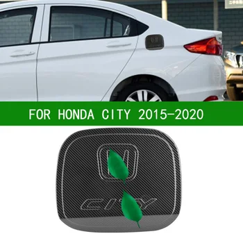 Fibra de Carbon model din oțel inoxidabil capacul rezervorului de combustibil capac ornamental pentru HONDA CITY GM6-2020 2016 2017 2018 2019