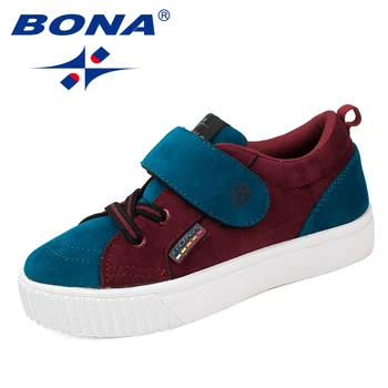 BONA New Sosire Stil pentru Copii Pantofi Casual Cârlig & Bucla de Baieti Pantofi de Agrement Sintetic Adidasi Fete Lumină Moale, Transport Gratuit