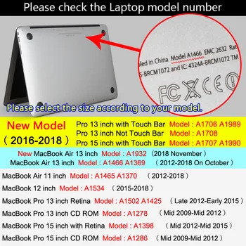 Pentru Macbook Air 13.3 Pro Retina 11 12 13 15 16 inch cu Touch Bar Nou, 2017 2018 2019 Strălucire Laptop Case + keyboard cover