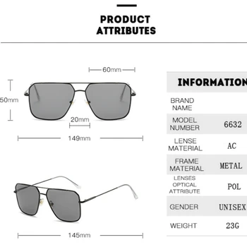 2020new pătrat ochelari de soare barbati supradimensionate pentru femei de moda ochelari de soare gradient lens brand de lux ochelari de soare cadru Metalic de sex masculin ochelari
