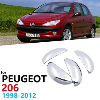 Pentru Peugeot 206 206+ 206sw 206cc 1998~2012 Crom Mânerul Ușii Prinde Capacul de Decor Exterior Masina se Ocupă de Echipare Cadru Accesorii