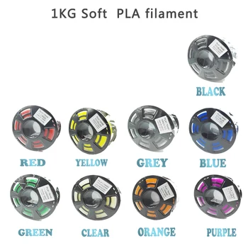 Moale PLA 1,75 mm cu Incandescență Pentru Imprimantă 3D Material Flexibil 1KG/0,5 KG de Plastic, Cauciuc, Materiale Consumabile Pentru Imprimante 3D Moale