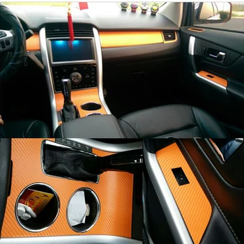 Pentru Ford Edge 2010-2013 Interior Panou de Control Central Mânerul Ușii 5D Fibra de Carbon Autocolante, Decalcomanii Auto styling Dotari