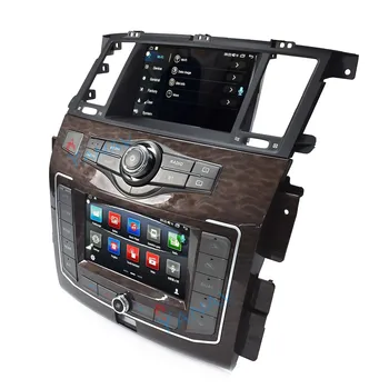 Mai nou Dual screen Android auto receptor radio pentru Nissan patrol Y62 pentru infini qx80 2010-2020 GPS auto multimedia navi DVD player
