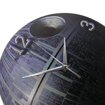 Death Star Model Rotund 3D Ceas de Perete Fictiv Mobile Spațiu Autorizațiilor Copii Decor Dormitor Modern, Non-bifarea Planeta Ceas de Perete