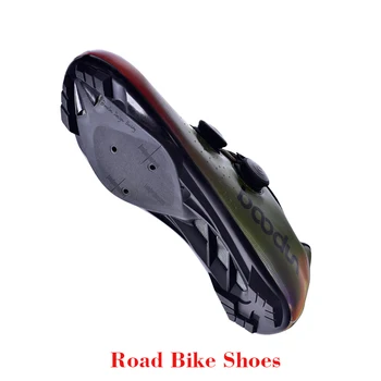 Boodun Pantofi Ciclism Road cu Bicicleta de Munte MTB Pantofi cu Blocare Pene Colorate Microfibra Respirabil Superioară Nailon Unic de Biciclete Pantofi
