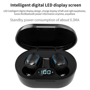 Căști bluetooth zgomot E7S Wireless Căști Bluetooth, Anulare a Zgomotului digital cu LED display Ecran setul cu Cască de Control Tactil