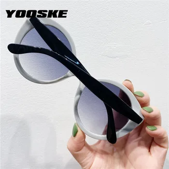 YOOSKE 2020 Ochi de Pisica ochelari de Soare pentru Femei Ochelari de Transparent Gradient de Ochelari de Soare pentru Femei Mare Rama de Ochelari UV400