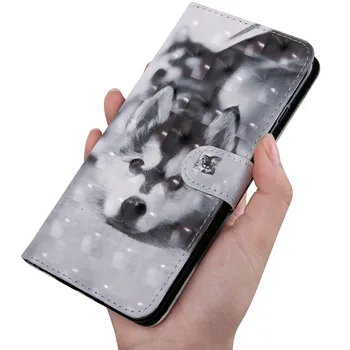 3D din Piele de Caz Pentru Samsung Galaxy A01 A21 A51 A71 A81 A91 A10 A20 A30 A40 A50 A70 caz Flip Portofel Magnetic Stand Acoperi caz