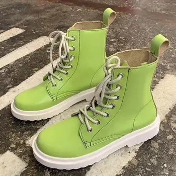 Iarna Glezna Cizme Pentru Femei Pantofi 2020 Pluș Cald Zăpadă Botas Negru Cizme Femei Pătrat Tocuri Pantofi De Iarna Verde Mujer