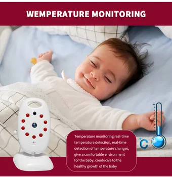 Wireless Video Baby Monitor 2.0 inch LCD, Mod Audio Vorbim de Viziune de Noapte Monitorizare Copil Walkie Talkie Bona Copil Camera