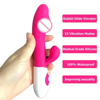 G Spot Iepure Penis artificial Vibratoare jucarii Sexuale pentru Femei USB de Încărcare Puternic de sex Feminin Masturbator Stimulator Clitoridian Jucării Erotice