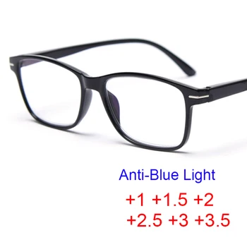+1 +1.5 +2 +2.5 +3 +3.5 Lumina Albastră Hipermetropie Pahare Transparente Bărbați Lupa De Citire Focus Plus Optic Ochelari Hombre Oculos