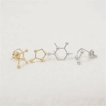 Moda geometrie moleculară stud cercei zinc alloymolecular structura stud cercei