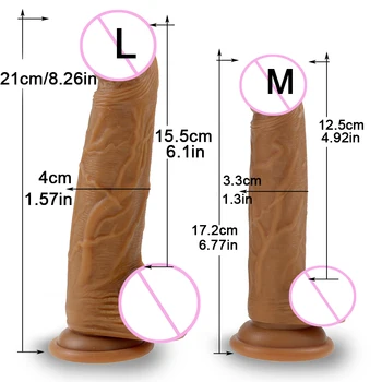 Pielea Vibrator Realist din material moale Mare Mare Penis Cu ventuza Jucarii Sexuale pentru Femei femeia patrunde barbatul sex Feminin Masturbationdildos