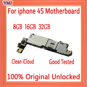 8GB /16GB /32GB pentru iphone 4S Placa de baza cu Sistemul de OPERARE,Original, deblocat pentru iphone 4S Placa de baza cu Deplină Chips-uri,Transport Gratuit