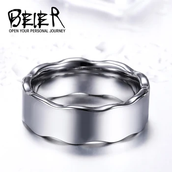 Beier Reale Tungsten Om de nunta pentru femei inel de Logodna simplu val de Apă W040