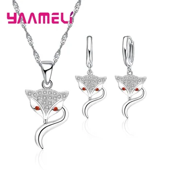 YAAMEL Rece Fox Forma 925 Sterling de Argint Colier Cercei Set Femeile de sex Feminin Petrecere Bijuterii Cadou Pentru Ziua de nastere de Înaltă Calitate