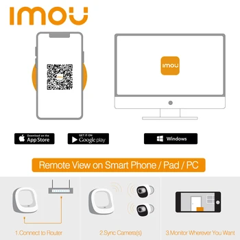 Dahua IMOU IPC-B26E Celule Pro Camera IP HD 1080P cu Baterie de Supraveghere CCTV Wireless de Exterior rezistent la Intemperii PIR Detecta Wifi IPC