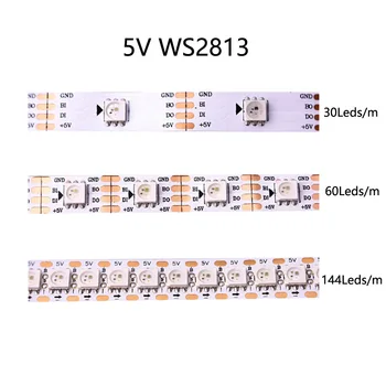 WS2813(WS2812B Actualizare) RGB Led Strip 30/60 Pixeli/Led-uri/m Dual-Led Semnal Individuale Adresabile WS2812 IC DC5V