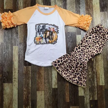 Boutique costume de Halloween dovleac top model Leopard de imprimare bell pantaloni haine de fata set