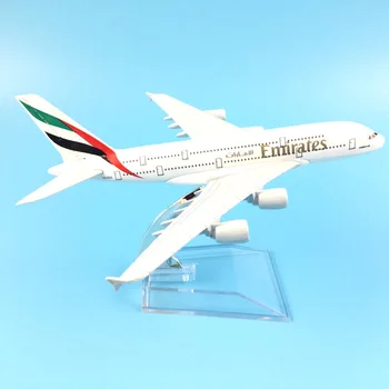 Companiile aeriene a380 emirates aeronave de aeronave model de model de simulare 16 cm din aliaj de crăciun, jucarie cadou pentru copii