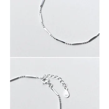 Trusta 925 Masiv din Argint Margele Stick Lanț 15.5 cm Bratari Pentru Tineri Femei Bijuterii Accesorii de Mână DS996