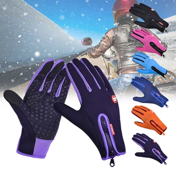 Iarna Vânt Cald Touch Screen Vânt Impermeabil Sport în aer liber Mănuși de Conducere pentru Barbati Femei