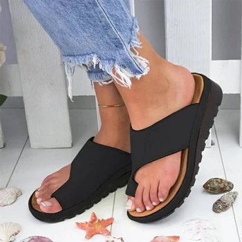În 2020, Noi Femeile papuci de Plat Unic Casual Moi Degetul Mare Picior Sandale Femei Pantofi Fete Confortabil Platforma Ortopedica Inflamație la picior Corector
