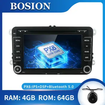Bosion 2 Din Android 10 DSP IPS Car Audio DVD Player Radio Pentru VW GOLF6 Polo JETTA PASSAT B6 Tiguan SKODA OCTAVIA Navigare GPS