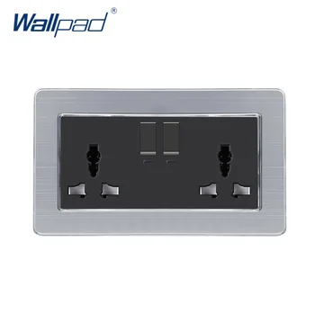 De Vânzare la cald Banda 2 6 Pini Soclu Universal Cu 2 porturi USB Încărcător Wallpad de Lux Perete Întrerupătoare și Prize AC110~250V