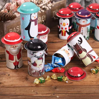 1 buc Moș Crăciun Drajeuri Cutie de Cadou de Craciun Ambalaje Bomboane de Ciocolata de Nunta Cadou de Anul Nou Caseta de Cookie Pungi de Cadouri de Ambalaj Consumabile