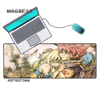 MRG Fairy Tail Anime Desene animate Viteza Mousepad de Blocare Marginea Impermeabil Mare Îngroșarea Mouse pad Gaming Keyboard Desk Pad Xxl