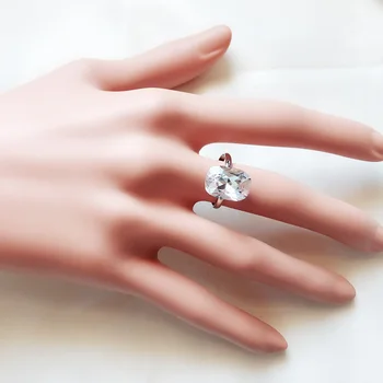Dreptunghi design reglabil doamnelor inele cu cristal Austriac pentru femei de moda de deschidere inel de nunta petrecere bijoux cadou