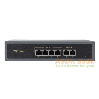 4+2 4-Port 10/100M POE Switch 60W 48V Power over Ethernet IEEE802.3af Pentru Sistemul de Camera IP de Rețea Switch