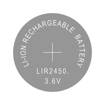 Butonul Celule Li-ion Baterie Reîncărcabilă LIR2450 3.6 V 2 BUC Monedă cu Litiu Baterii LIR 2450 Înlocuiește CR2450