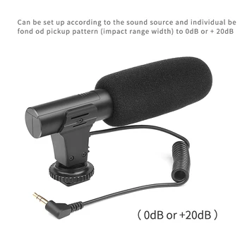TRAGE de 3,5 mm Stereo Extern Microfon cu Condensator pentru Nikon Canon Sony DSLR Vlogging Interviu Video de Înregistrare Microfon