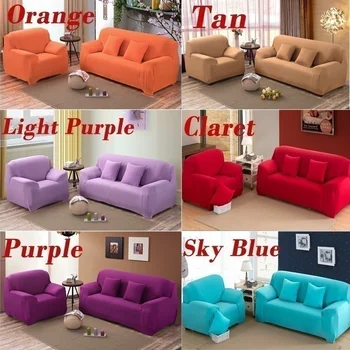 Moda 17 Culori Solide Huse Home & Living Canapea Acoperi 1/2/3/4 Scaune În Formă De L Recliner Protector Set De Acoperire