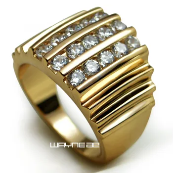 R117 Dimensiune 9-15 Aur Umplut de Bandă Largă Oameni de Logodna inel de Nunta