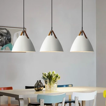 Nordice danemarca macaron singur cap pandantiv lampă de noptieră sala de mese lampa de personalitate centura lampă de pandantiv