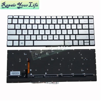 Tastatura laptop pentru HP Spectre x360 15-ap000 15t-ap000 germană standard GR keyboard silver, cu iluminare din spate noi 841266-041 HPM15G83